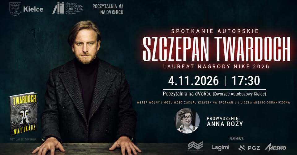 Tajemnica, ptasia mowa i świat „Waldkauz” – Szczepan Twardoch w Kielcach
