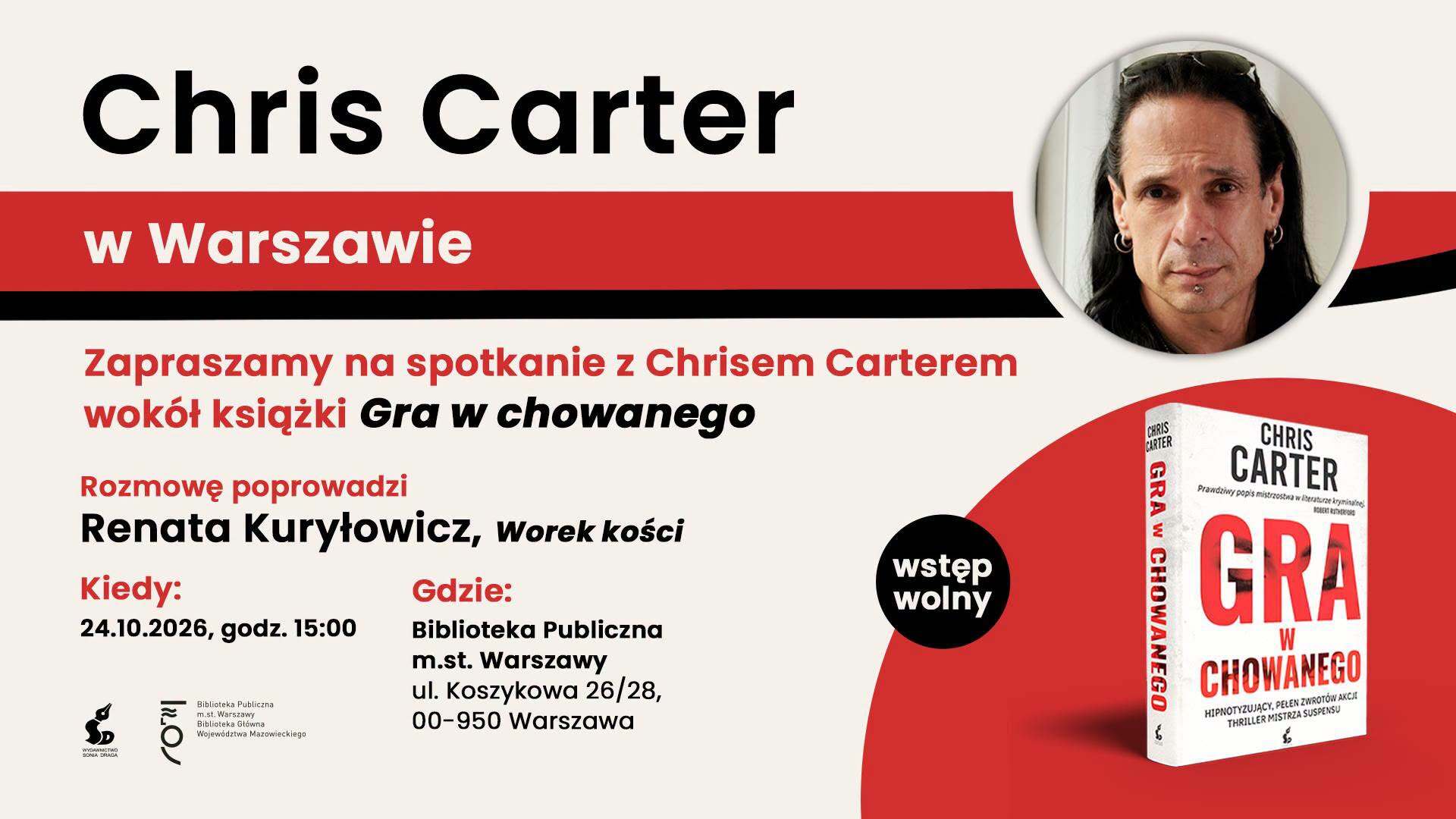 Mroczne umysły i mistrz suspensu – Chris Carter zawita do Warszawy!