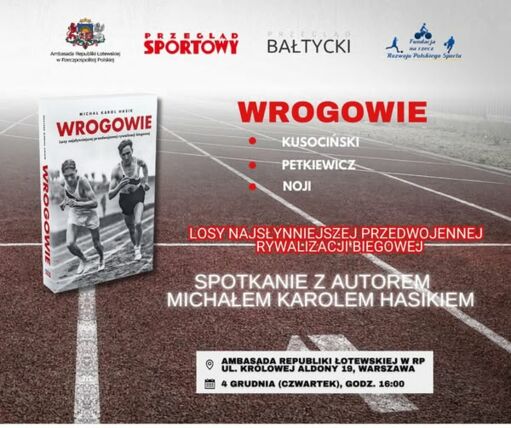 Zdjęcie spotkania: SPOTKANIE AUTORSKIE Z MICHAŁEM HASIKIEM „Wrogowie. Kusociński-Petkiewicz: losy najsłynniejszej przedwojennej rywalizacji biegowej”